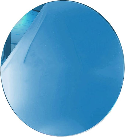 Marketing Holders Acrylic Mirror 23" Wide Round Medium Blue .118" Thick No Adhesive Reflective Pieces Perfect for DIY Arts and Crafts School Projects Home or Office Decor Special Events