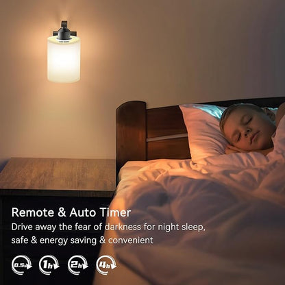 iThird Wall Sconce Battery Operated Set of 2, 6000mAh Rechargeable Wall Lights with Touch Control and Remote Control, Wireless Wall Lamps for Bedroom, Black Sconces Wall Decor for Living Room Hallway