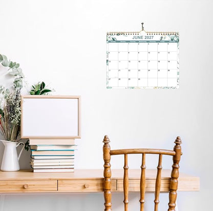2026 Calendar - Calendar 2026-2027 from January 2026 - June 2027, 18 Months Calendar with Premium Paper, Twin-Wire Binding & Hanging Hook, 8.5" x 11", Leaf