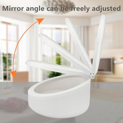 LED Mskeup Mirror with Storage, 4K high-Definition Touch Screen Travel Vanity Mirror with 3 Types of Lights, USB Charging, Magnetic 3-inch 10x Magnifying Glass (Pink)