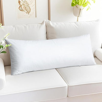 Artscope Luxury Velvet Lumbar Pillow Cover Super Soft Decorative Rectangle Pillowcases Soft Solid Cushion Cases for Couch Sofa Bedroom Car Decor 14x36 Inch White