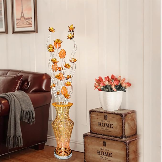 Nordic Modern Flower Floor Lamp Fashion Art Living Room Sofa Bedroom Wedding LED Originality Decorative Standing Light (Style 9)