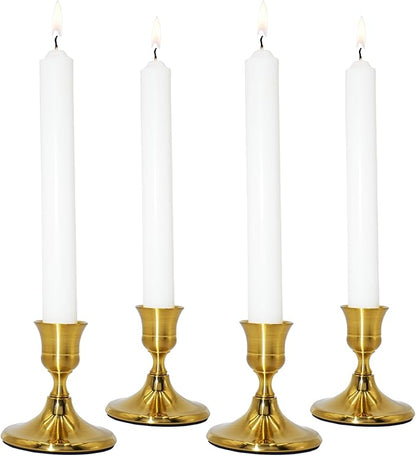 Candlestick Holders Taper Candle Holders, Gold Vintage Candle Stick Candle Holder for Pillar Candles Table Centerpiece, Wedding Reception, Festive Christmas Mantel Decor or Home Decor