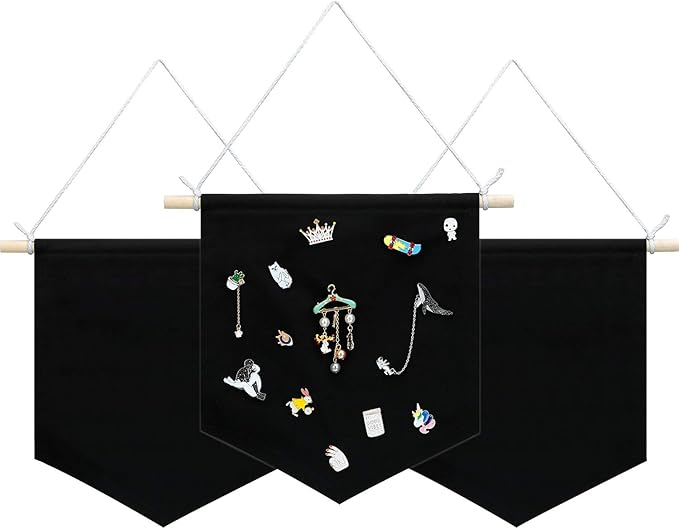 Boao 4 Pcs Boho Room Decor Hanging Decorations Pin Banner Wall Display Banners Elementary Wall Art Banner Welcome to Teacher Gift(Black,10.6×12.2inches,Classic)