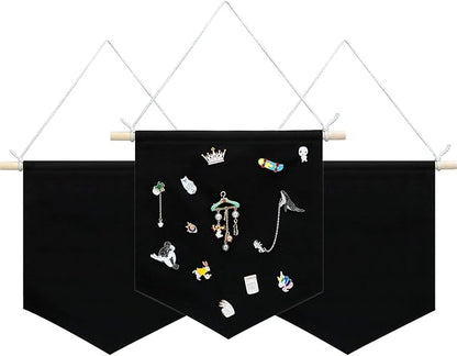 Boao 4 Pcs Boho Room Decor Hanging Decorations Pin Banner Wall Display Banners Elementary Wall Art Banner Welcome to Teacher Gift(Black,10.6×12.2inches,Classic)