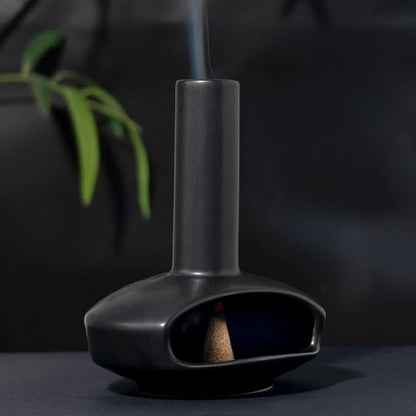 Handcrafted Mini Ceramic Chiminea Palo Santo Holder – Unique Incense Stick Burner for Meditation, Yoga, and Aromatherapy – Perfect Home Decor Accessory for Personal Rituals and Mindfulness Practices