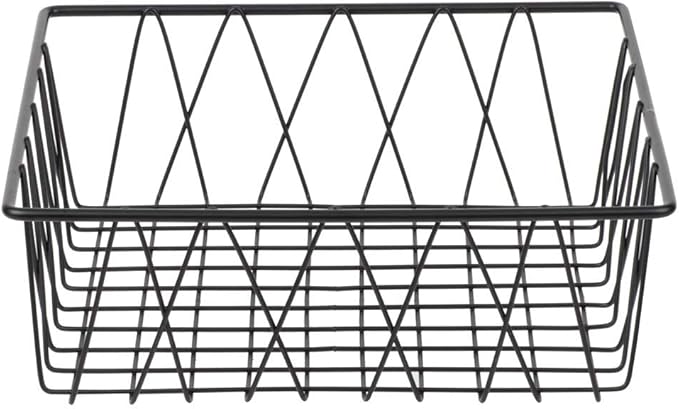 G.E.T. WB-1294-MG 12" x 9" Rectangular Wire Basket, 4" Tall, Metal