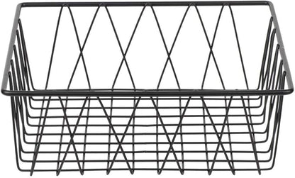 G.E.T. WB-1294-MG 12" x 9" Rectangular Wire Basket, 4" Tall, Metal