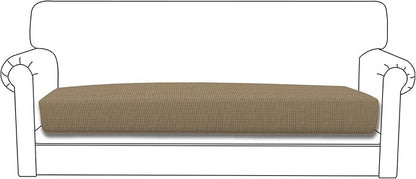 Easy-Going Stretch Cushion Cover Sofa Cushion Furniture Protector Sofa Seat Sofa slipcover Sofa Cover Soft Flexibility with Elastic Bottom(Sofa Cushion,Tan)