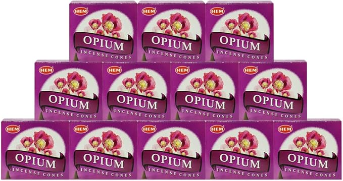 Opium Incense Cones and Cone Incense Burner Bundle Insence Insense Hem Incense