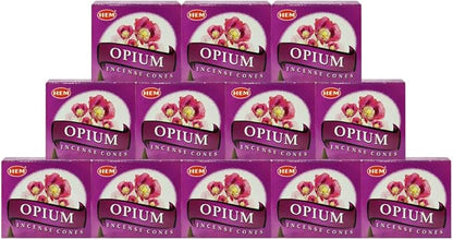 Opium Incense Cones and Cone Incense Burner Bundle Insence Insense Hem Incense