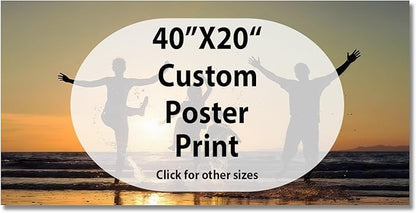 JIMUJIA Custom Canvas Art Print 40"x20" - Unframed Artwork, Personalized Wall Decor, Customizable Photo, Custom Portrait, Office, Living Room, Bedroom Wall Art(40×20in,Unframe)