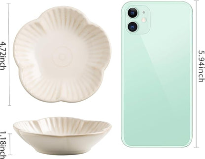 Ring Holder Dish, Key Bowl, Ceramic Jewelry Tray, Trinket Dish, Decorative Plate for Friend Sister Mother Daughter (white)