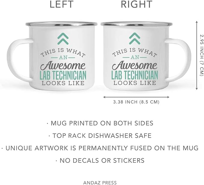 Andaz Press 11oz. Stainless Steel Campfire Coffee Mug Gift, This is What an Awesome Lab Technician Looks Like, 1-Pack, Birthday Gift Ideas Coworker Him Her, Includes Gift Box