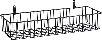 Wetheny Farmhouse Décor Metal Wire Organizer Storage Basket Bin(8 Pack)-Toilet Paper Storage-Organization and Storage for Bedroom, Bathroom, Kitchen Cabinets, Pantry, Laundry Room, Garage (Black)