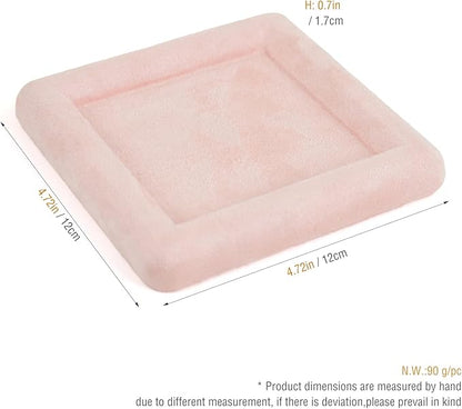 Black Velvet Jewelry Display Tray, Luxury Velvet Ring Holder Showcase for Necklaces Earrings, Jewelry Store Display and Ecommerce Photography Prop, 4.72x4.72 Inches (Pink)