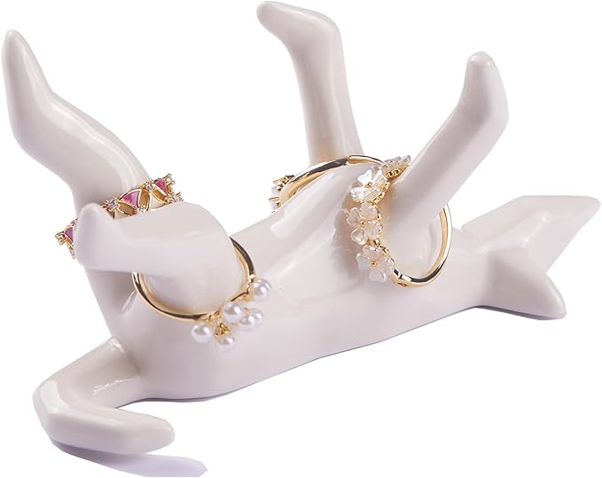 Dog Mom Gift for Women, Ring Holder for Wedding Jewelry - Unique Birthday Mothers Day Christmas Gift for Dog Lovers, Sympathy Gifts for Loss of Pet, Decorative Figurine for Office & Home Decor
