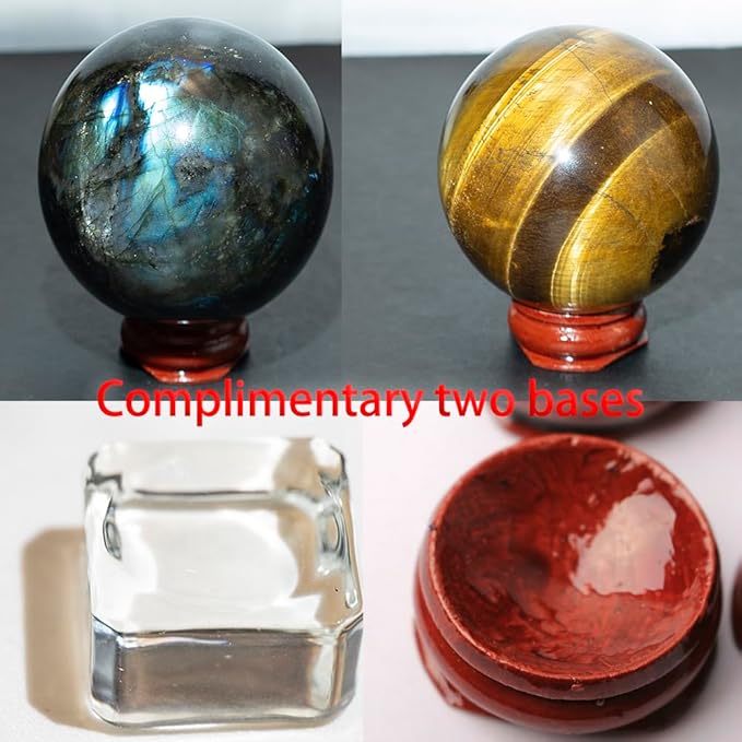 4-5CM/1.58-1.97inch Natural Fluorite Crystal Ball Hand Polished Fluorite Sphere Decorative Sphere Healing Crystals Ball Healing Stone Crafts Home Decor Ornament Gifts(40-50mm, Fluorite)