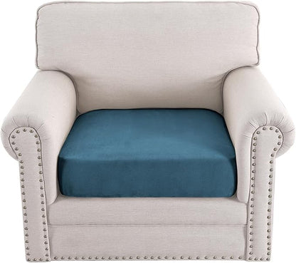 H.VERSAILTEX Suede Chair Slipcovers Stretch Sofa Covers Thick Soft Slipcovers for Couches and Sofas Couch Covers for Dogs(1 Piece Chair Cover, Stone Blue)