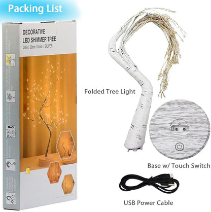 OTAVILEM Room Decor, 20" 108 LED Twinkling Tree Lamp, DIY Artificial Tree Lamp, Battery/USB Operated, Tabletop Bonsai Tree Light for Living Room Bedroom Christmas Home Gifts House Decor