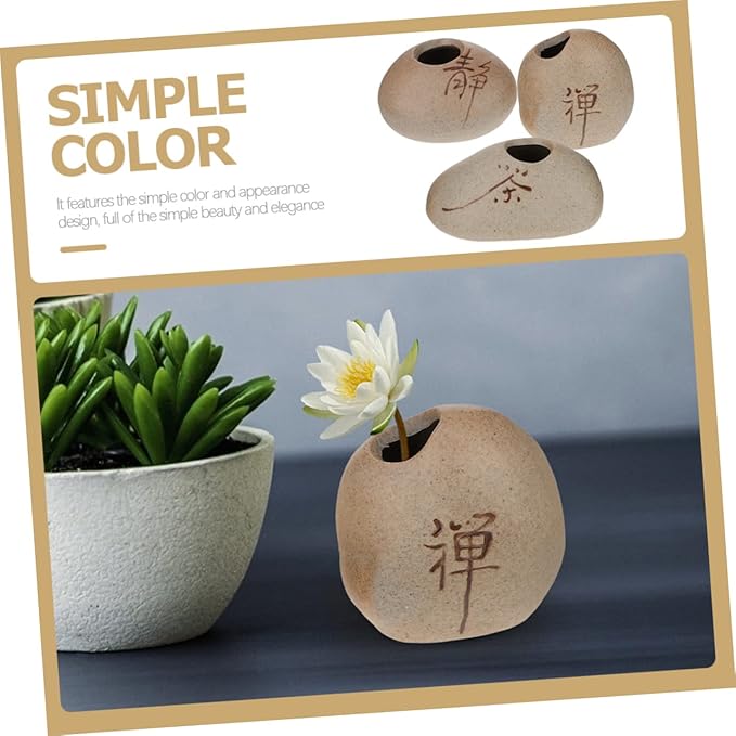 6pcs Mini Ceramic Bud Vase Set Zen Style Small Flower Vases for Home Decor for Table Centerpieces for Water Plants and Floral Arrangements