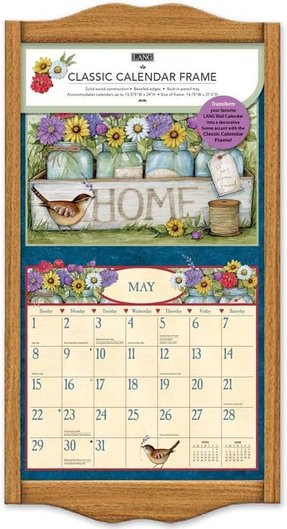 Lang, Classic Wall Calendar Frame - Oak Finish
