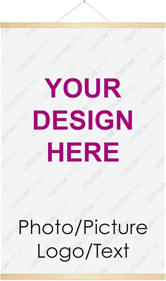 Custom Print Canvas Hanging, Personalized Poster with Your Photos, Customized Posters with Magnetic Frames