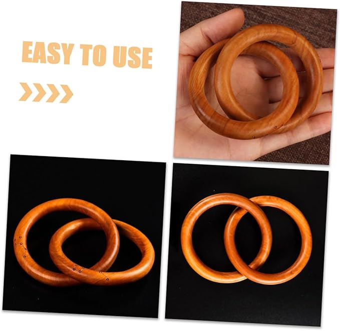 MAGICLULU Wooden Link Chain Decor Jujube Wood Ornament Rustic Home Decor Minimalist Wooden Chain Art