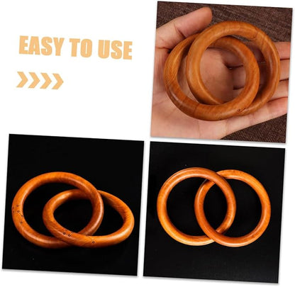 MAGICLULU Wooden Link Chain Decor Jujube Wood Ornament Rustic Home Decor Minimalist Wooden Chain Art