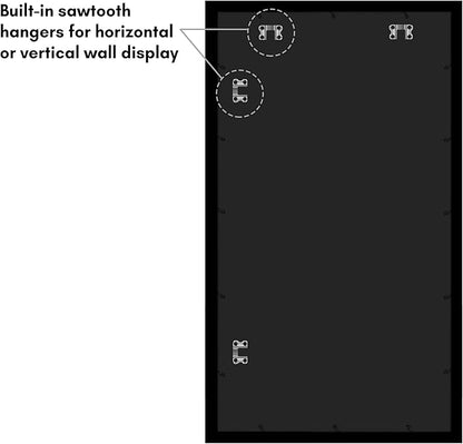 Americanflat 20x36 Poster Frame with Polished Plexiglass - Black Picture Frame - Wide Photo Frames Made of Engineered Wood for Vertical or Horizontal Wall Display - Epic Collection - Black