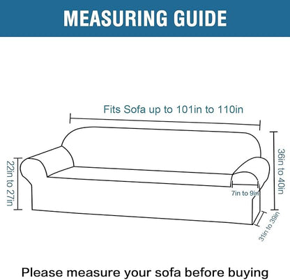 H.VERSAILTEX Stretch Extra Large Sofa Covers Sofa Slipcovers for Living Room Furniture Covers for Pets Feature Thick Checked Jacquard Fabric with Elastic Bottom, Sofa X-Large - Sage