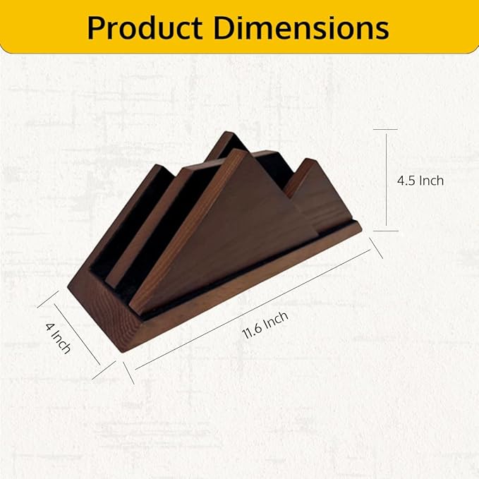 Dual Laptop Holder Vertical Stand 2 Slots Wooden - Dark Brown (Walnut Color) - Vertical Holder for Desk, MacBook Pro & Air, Desktop Organizer Made of Natural Wood, Adjustable Stand for Notebooks