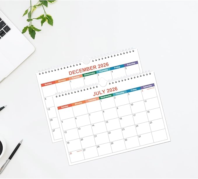 Mini Calendar 2026 - Small 2026 Calendar from January 2026 - June 2027, 18 Months Little Calendar with Premium Paper, 5.8" x 8.5", Colorful