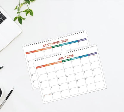Mini Calendar 2026 - Small 2026 Calendar from January 2026 - June 2027, 18 Months Little Calendar with Premium Paper, 5.8" x 8.5", Colorful