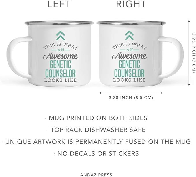 Andaz Press 11oz. Stainless Steel Campfire Coffee Mug Gift This Is What An Awesome Genetic Counselor Looks Like, 1-Pack Birthday Ideas Coworker Includes Gift Box Genetics Gifts Genetic Counselor Gifts