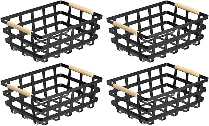 Wire Metal Baskets Farmhouse Baskets Metal Wire Storage Freezer Baskets Storage Organizer
