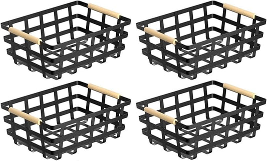Wire Metal Baskets Farmhouse Baskets Metal Wire Storage Freezer Baskets Storage Organizer