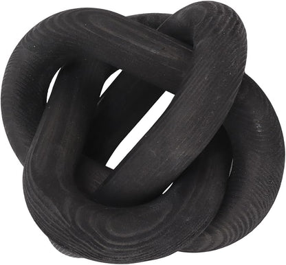 Pongnas Decorative Wood Chain Links for Home Dcor - Rustic Links for Living Room, Coffee Shop & More in Elegant (Black)
