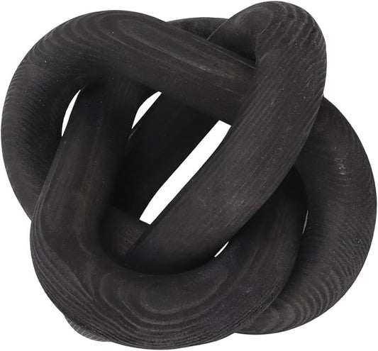Pongnas Decorative Wood Chain Links for Home Dcor - Rustic Links for Living Room, Coffee Shop & More in Elegant (Black)