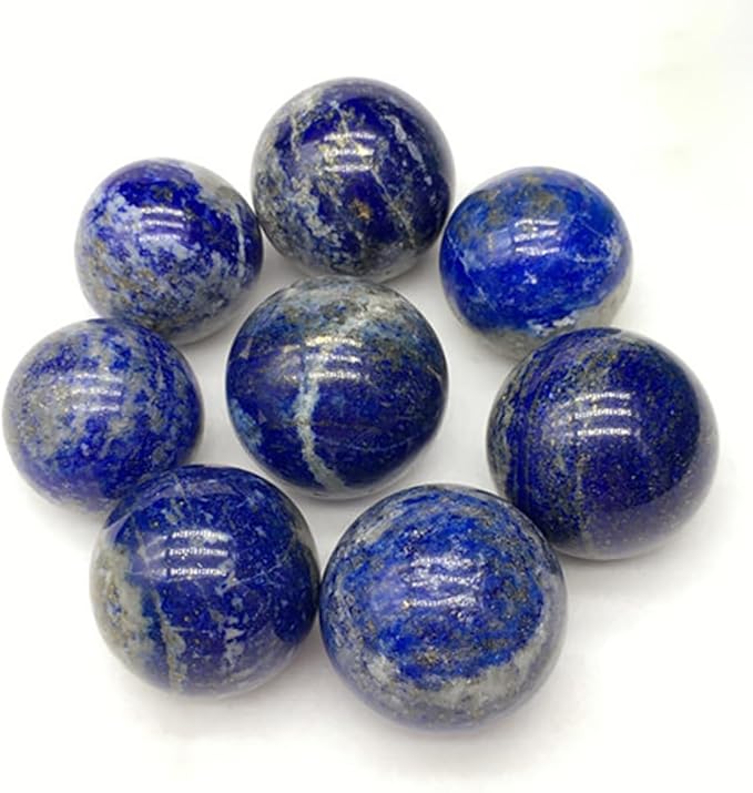 5-6CM/1.97-2.36inch Natural Crystal Spheres Lapis Lazuli Polished Divination Ball Decorative Sphere Reiki Healing Crystals Ball Healing Stone Crafts (50-60mm, Lapis Lazuli)