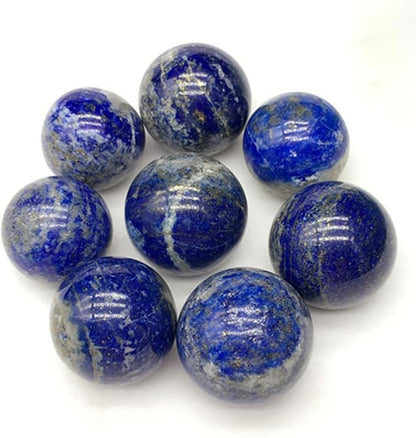 5-6CM/1.97-2.36inch Natural Crystal Spheres Lapis Lazuli Polished Divination Ball Decorative Sphere Reiki Healing Crystals Ball Healing Stone Crafts (50-60mm, Lapis Lazuli)