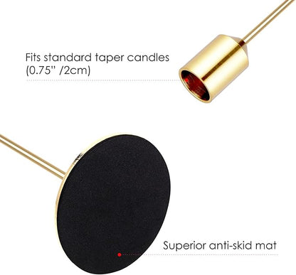 Set of 12 Candle Stick Candle Holder Gold Candlestick Holders Metal Taper Candle Holders for Wedding Tables Centerpieces Candlelight Dinner Home Decor(Candles not Include)