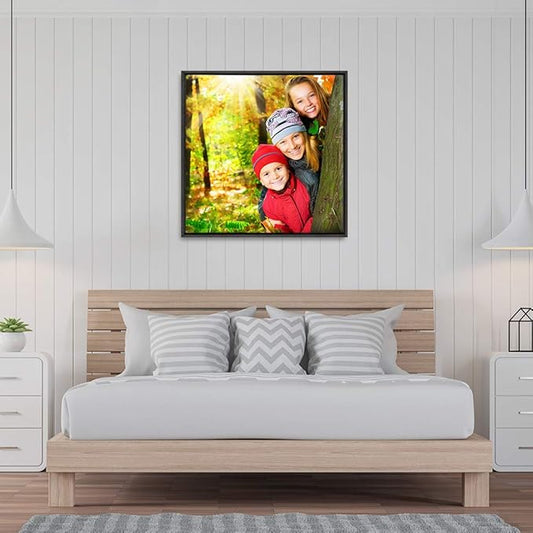 wall26 Framed Custom Canvas Wall Art for Living Room, Bedroom Canvas Prints for Home Decoration Ready to Hang - 16"x16", Black Frame