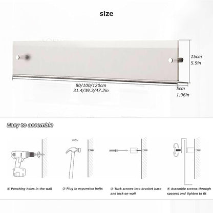 2 Pack - Acrylic Wall Magazine Rack，Clear Brochure Holder Wall Mount,record Holder Wall,Hanging Bookshelf Literature Storage Rack,floating Bookshelves for Offcie Home (15.74in)