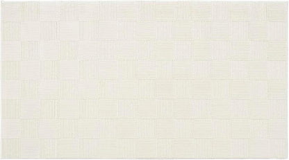 Revival Rugs Willow 3'x5' Machine Washable Area Rug for Kitchen Bedroom - 100% Recycled Oeko-TEX Certified, Medium Pile, Beige, Cream