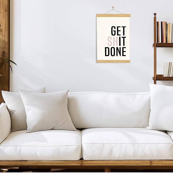 YGSDZY Motivational Canvas Poster, Get Shit Done Poster, Decorative Wall Art Posters, Home Office Decor, Bathroom Wall Hanging Decors, Funny Inspirational Decor Art, 11.8 * 15.7