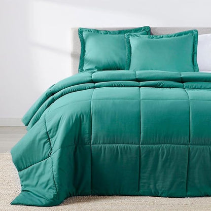 PeachSkinSheets Night Sweats: The Original 1500TC Soft Super Full/XL Full Oversized Comforter Set The Real Teal