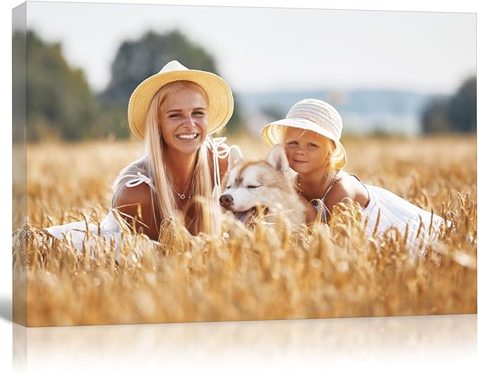 GMissT Canvas Prints With Your Photos - Personalized Pictures On Canvas Custom Poster for Home Decor - Floating Frames & Gift Wrapping Available
