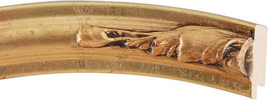 OVALCREST Round Beveled Wall Mirror for Home Decor - Florence Style - Gold Leaf - 22x22 Outside Dimensions
