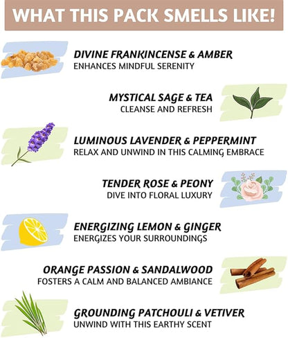 Folkulture Incense Sticks (140 Sticks) | Set of 7 Chakras Premium Incense for Healing, Yoga, Aromatherapy| No Charcoal, Organic, Non Toxic, 60 Mins, Long Burning Frankincense, Lavender Insence-Sticks